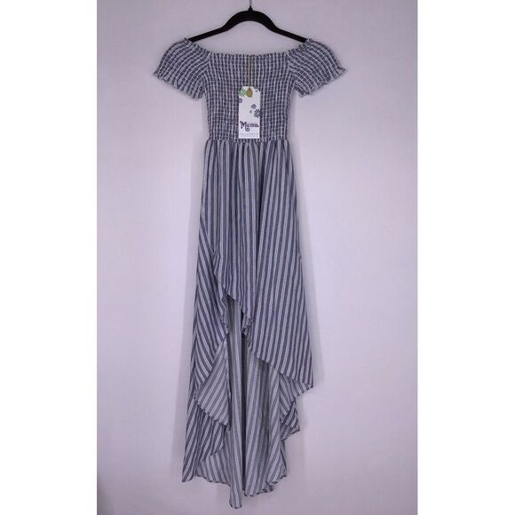 Show Me Your MuMu Dresses & Skirts - Show Me Your Mumu Willa High Low Maxi Dress In She Sails Stripes Size XS NEW